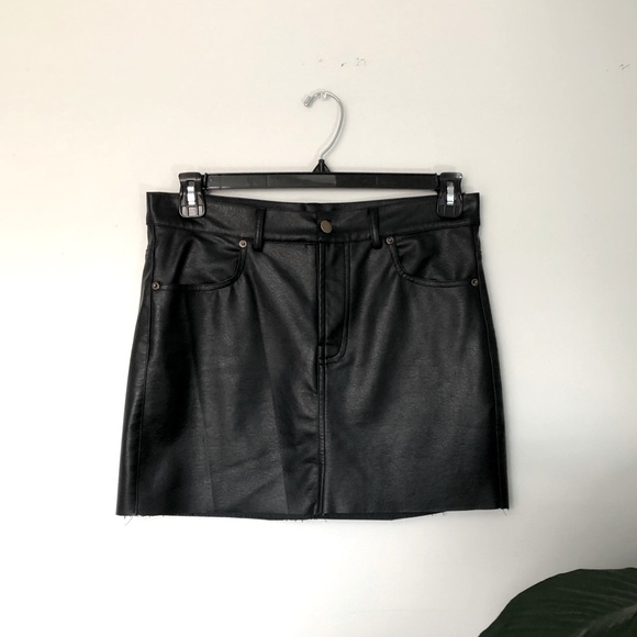 Vegan Leather Mini Skirt - Picture 1 of 4